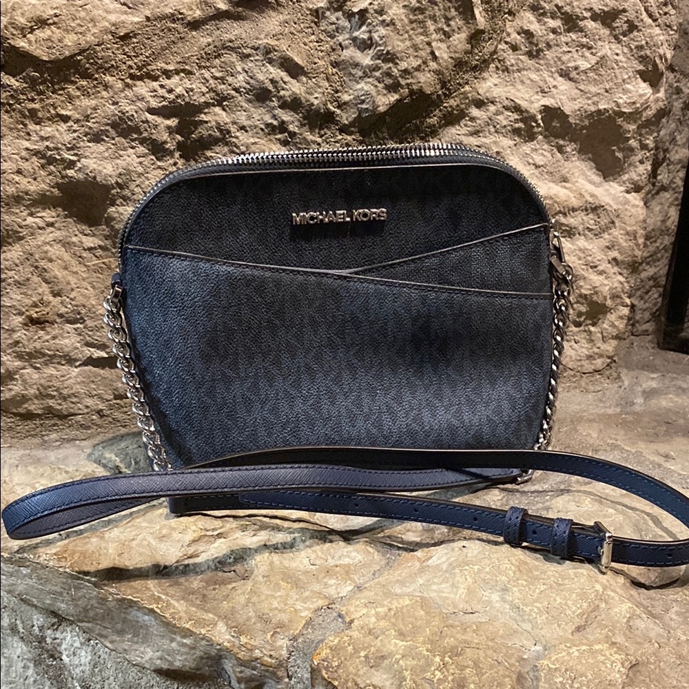 Michael Kors Blue Crossbody Bag with Adjustable Strap